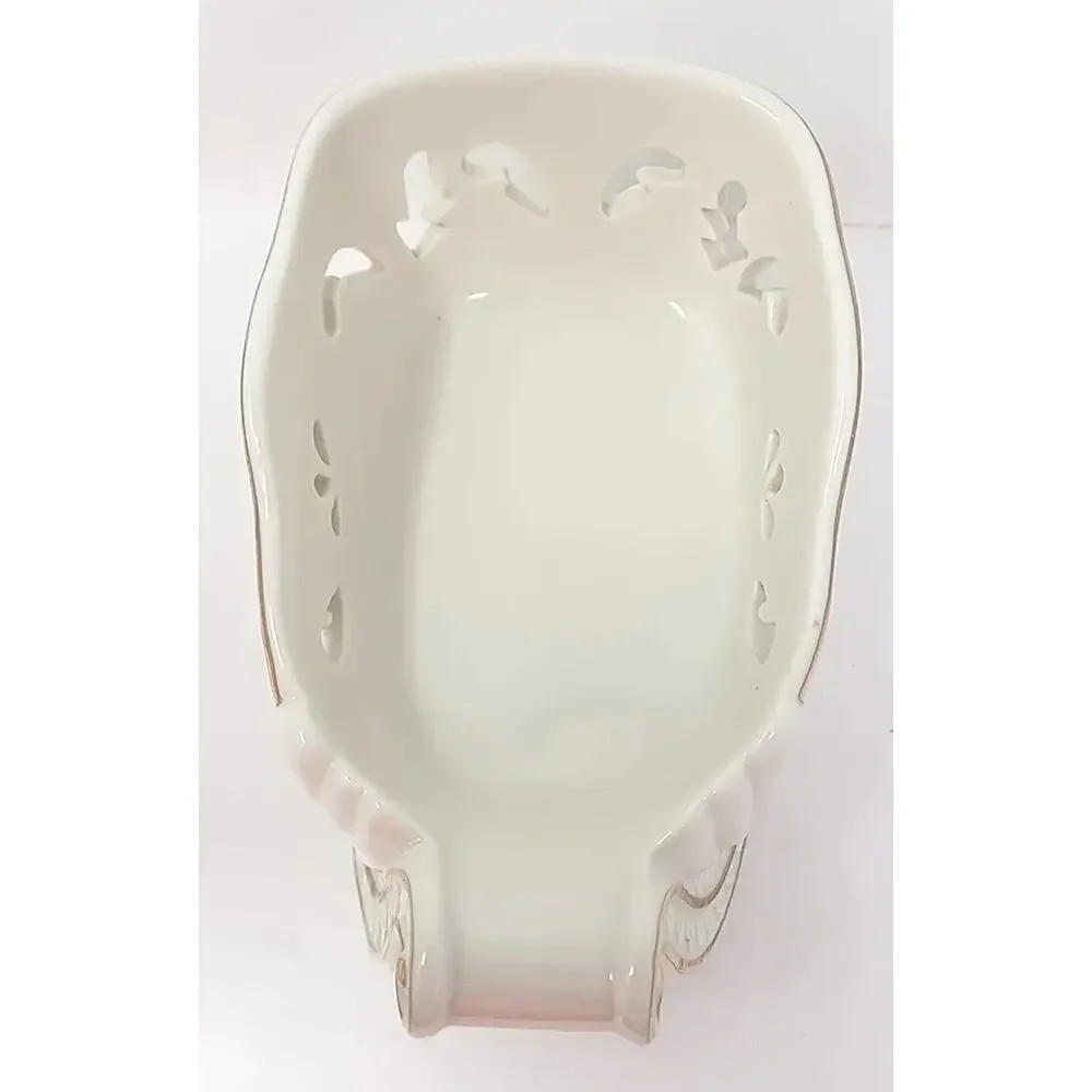 PartyLite‎ Holly Leaf Sleigh Candle Holder With Box P8C/P7663